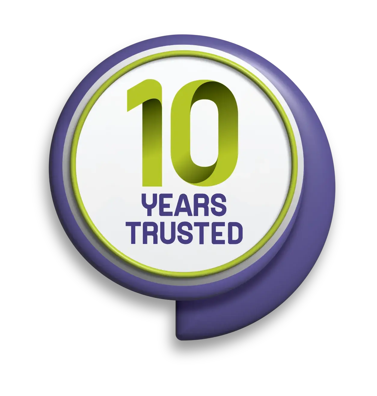 10 years trusted icon